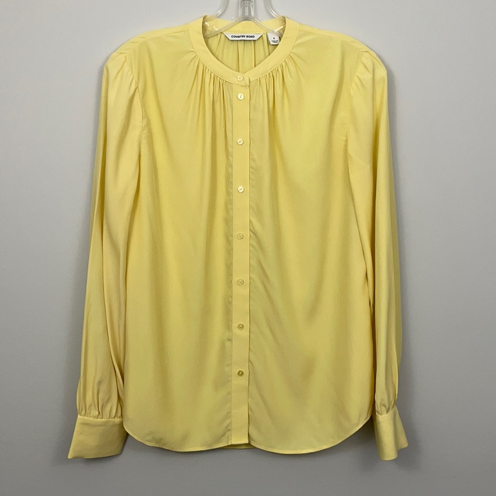 Country Road Yellow Silk/Viscose Blouse Size 4